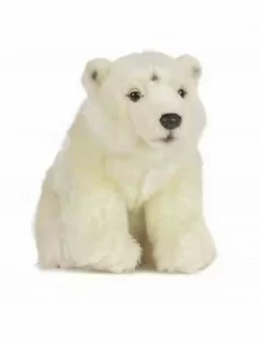 Peluche Ours Blanc 23 cm Living Nature - 