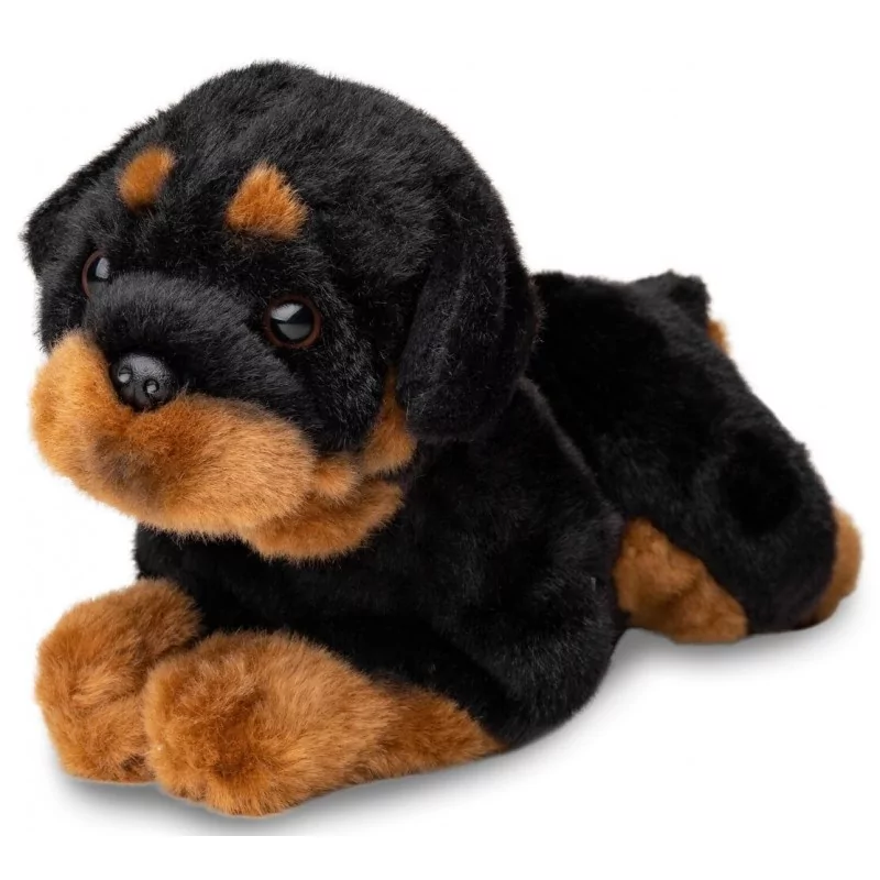 Peluche Rottweiler, couché - 30 cm -