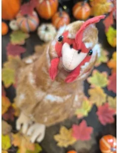 Poule marron - 37 cm - 