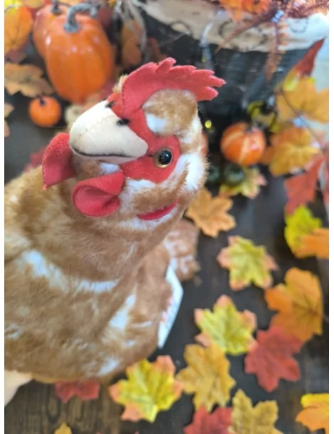 Poule marron - 37 cm - 