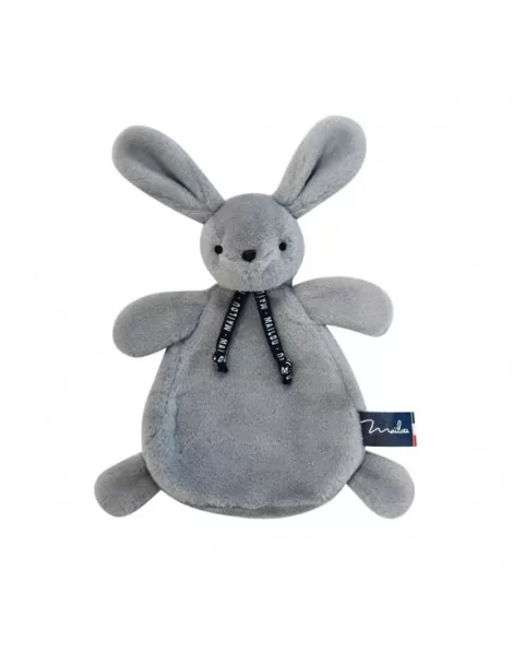 Lapin DORLOTIN - Doudou - Gris 22 cm Made In France - 