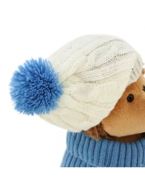 Peluche, Collection Life - Prickle le hérisson au chapeau blanc/bleu (18 cm) - 