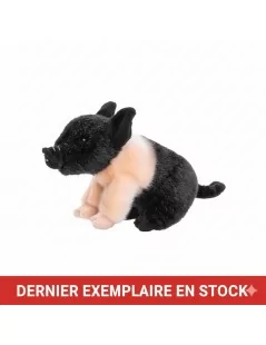 Peluche Porcinet cochon de selle pêcheur - 20 cm Unitoys ecofriendly - 