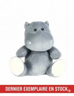 Peluche Bouillotte Hippopotame Gris 25 cm - 