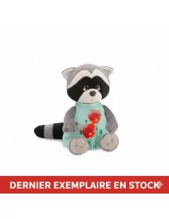 Peluche Raton Laveur Daisy 18 cm - Collection Life Coquelicots Orange Toys | Thème Floral - 