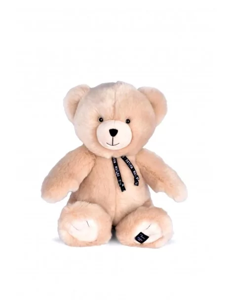Peluche Ours champagne 35 cm Fabrication Française -