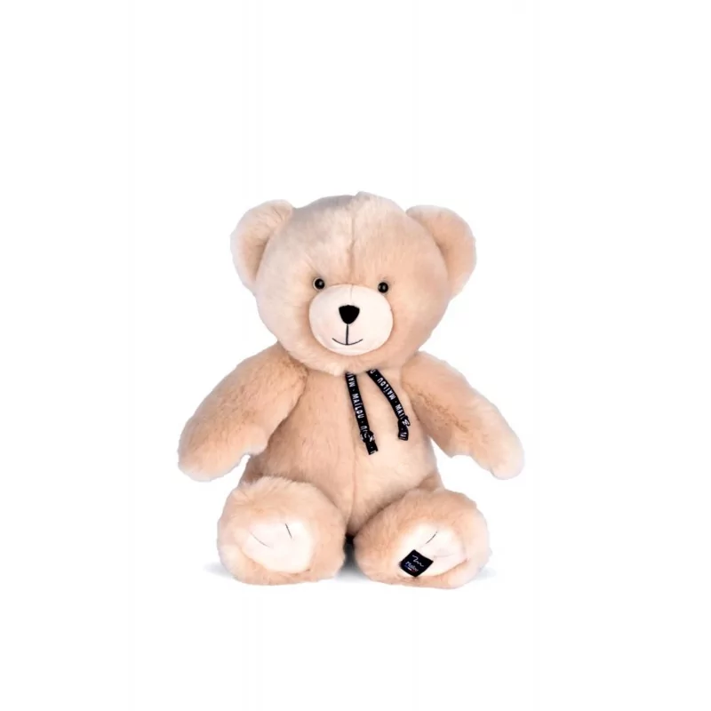 Peluche Ours champagne 35 cm Fabrication Française -