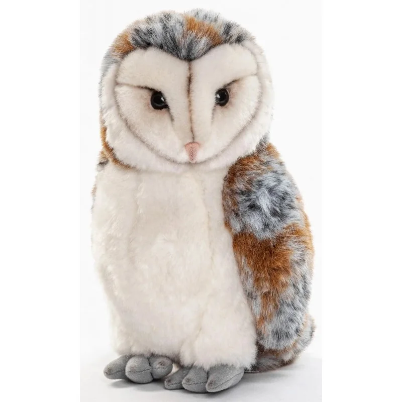 Peluche Chouette Effraie 27 cm|Rapace Nocturne Réaliste - 