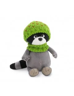 Peluche, Collection Life - Denny le raton avec son bonnet (18 cm) -