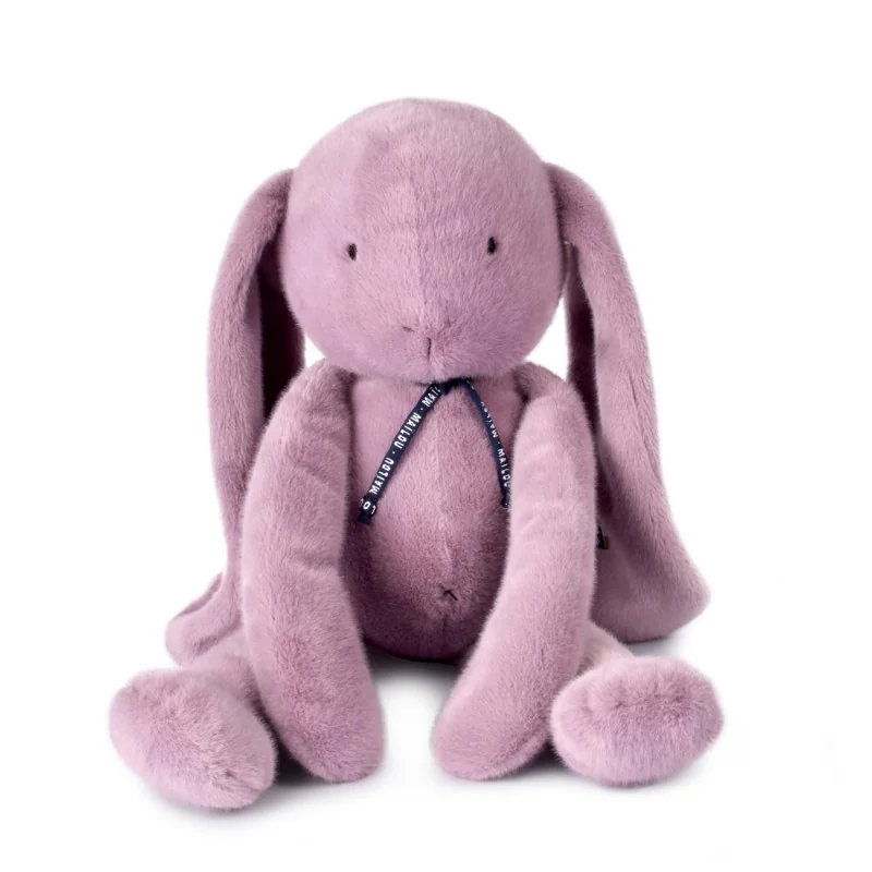 Gros Lapin Méloé Parme Guimauve - 56 cm Made in France - 